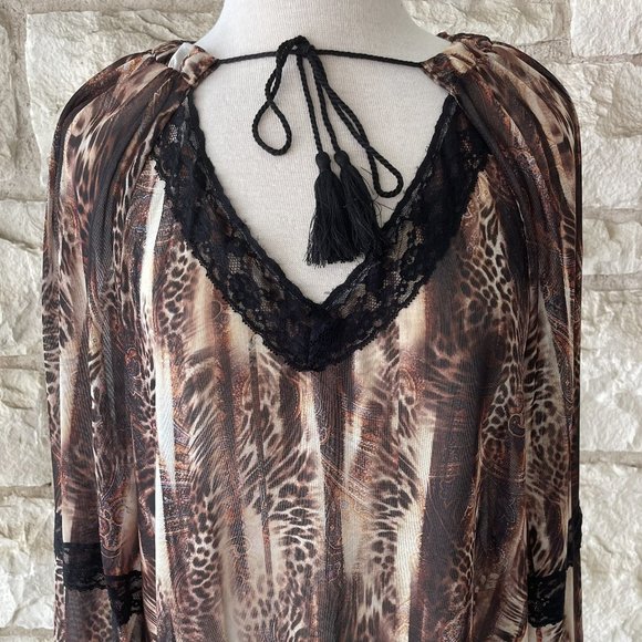NWT Save The Faith Fiery Feline Boho Top - Picture 9 of 9